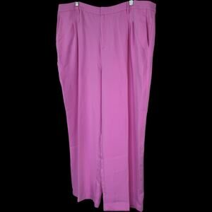 Candace Cameron Bure Petite Darted Full Straight Leg‎ Pant Neon Pink 20P NWOT